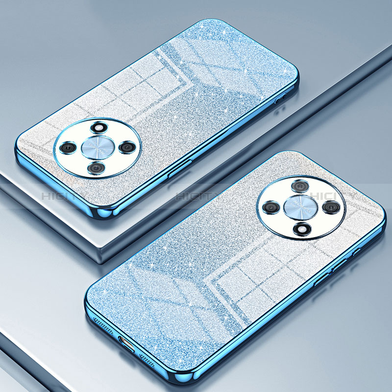 Custodia Silicone Trasparente Ultra Sottile Cover Morbida SY2 per Huawei Nova Y90 Blu