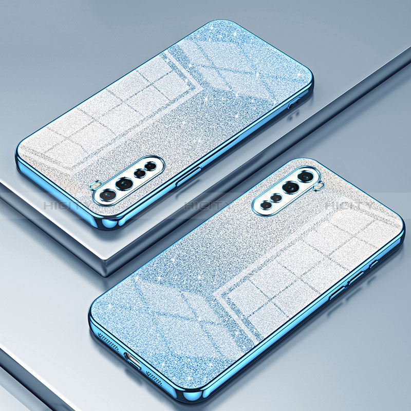 Custodia Silicone Trasparente Ultra Sottile Cover Morbida SY2 per OnePlus Nord Blu