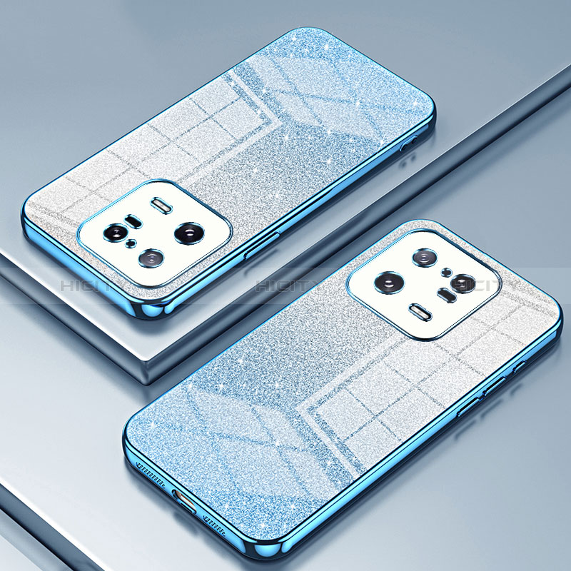 Custodia Silicone Trasparente Ultra Sottile Cover Morbida SY2 per Xiaomi Mi 13 Pro 5G Blu