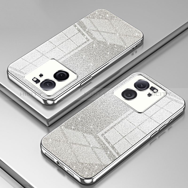 Custodia Silicone Trasparente Ultra Sottile Cover Morbida SY2 per Xiaomi Mi 13T 5G Argento