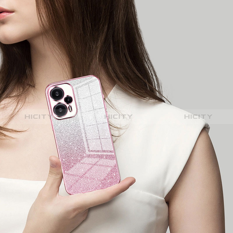 Custodia Silicone Trasparente Ultra Sottile Cover Morbida SY2 per Xiaomi Poco F5 5G