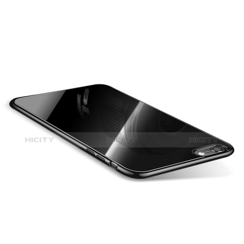 Custodia Silicone Trasparente Ultra Sottile Cover Morbida T08 per Apple iPhone 6 Plus Nero