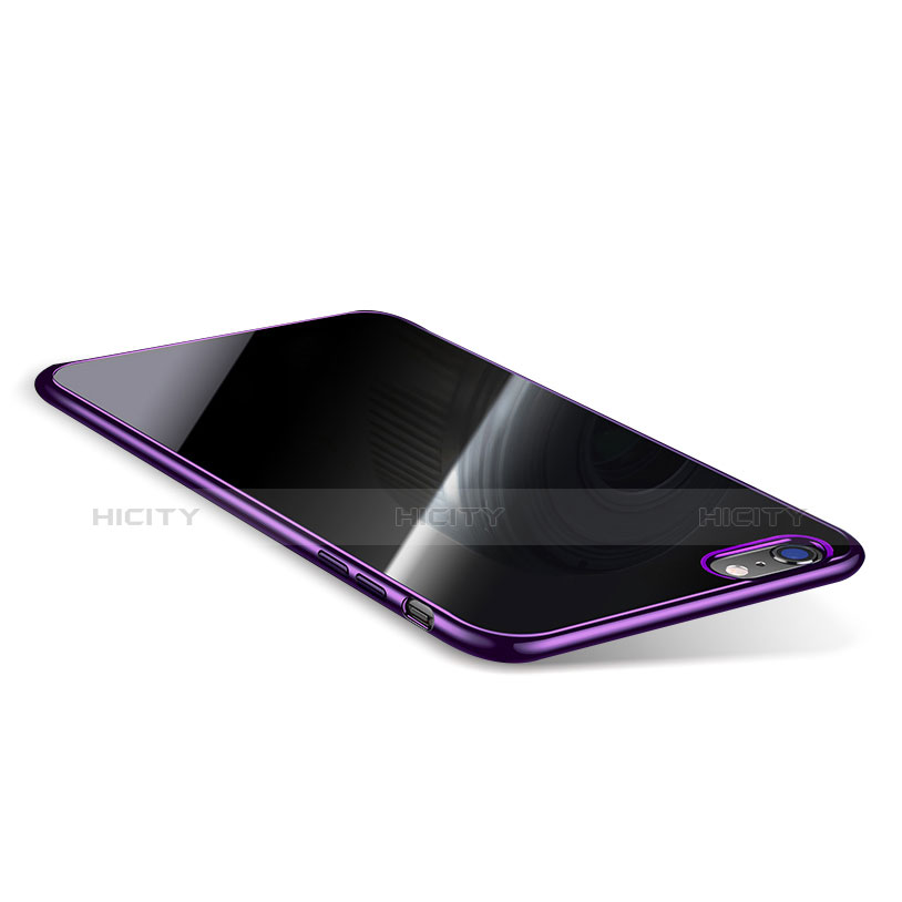 Custodia Silicone Trasparente Ultra Sottile Cover Morbida T08 per Apple iPhone 6 Plus Viola