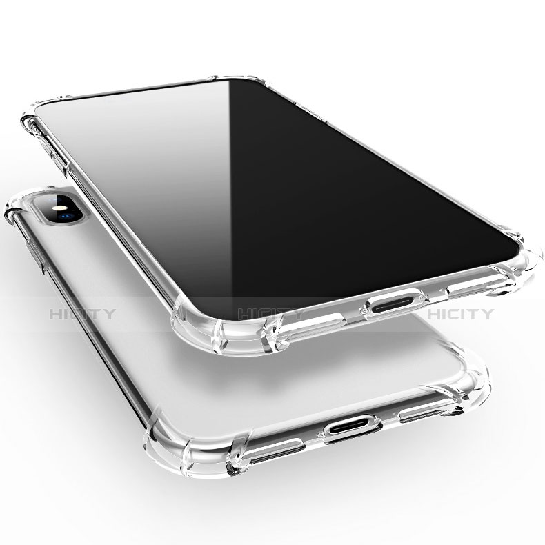 Custodia Silicone Trasparente Ultra Sottile Cover Morbida U01 per Apple iPhone X