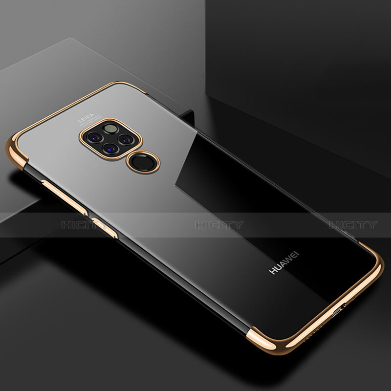Custodia Silicone Trasparente Ultra Sottile Cover Morbida U01 per Huawei Mate 20 Oro