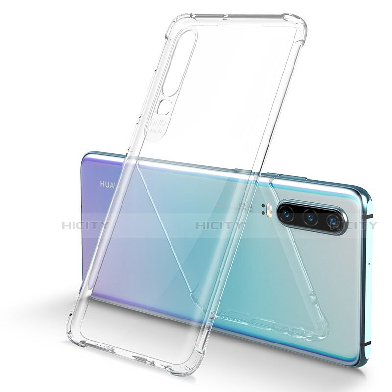 Custodia Silicone Trasparente Ultra Sottile Cover Morbida U01 per Huawei P30