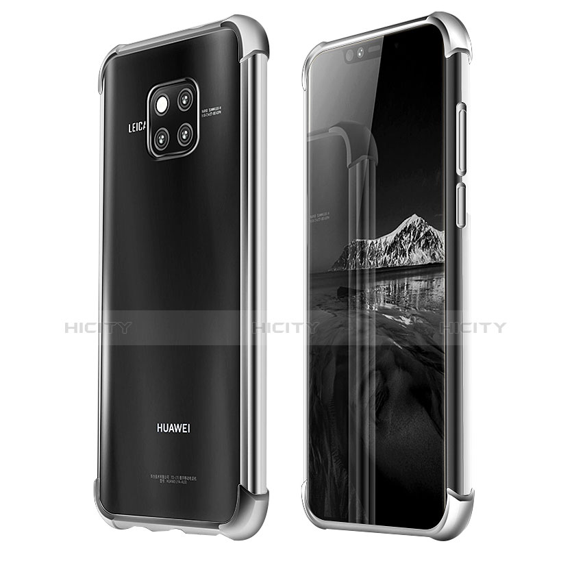 Custodia Silicone Trasparente Ultra Sottile Cover Morbida U03 per Huawei Mate 20 Pro Chiaro