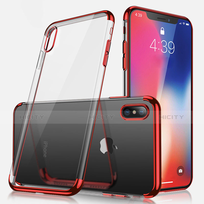 Custodia Silicone Trasparente Ultra Sottile Cover Morbida V02 per Apple iPhone Xs