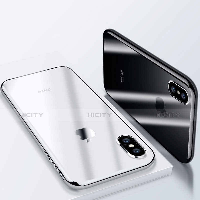 Custodia Silicone Trasparente Ultra Sottile Cover Morbida V03 per Apple iPhone X