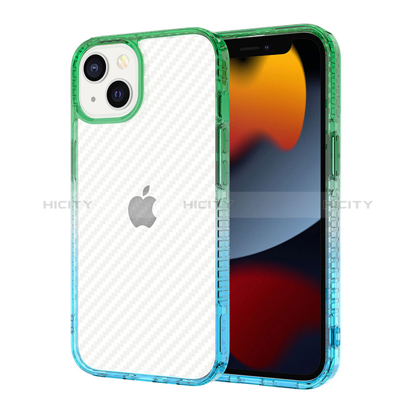 Custodia Silicone Trasparente Ultra Sottile Cover Morbida YJ1 per Apple iPhone 13 Multicolore