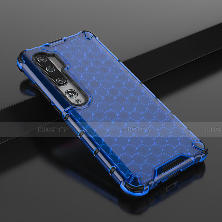 Custodia Silicone Trasparente Ultra Sottile Cover Morbida Z01 per Xiaomi Mi Note 10 Pro Blu