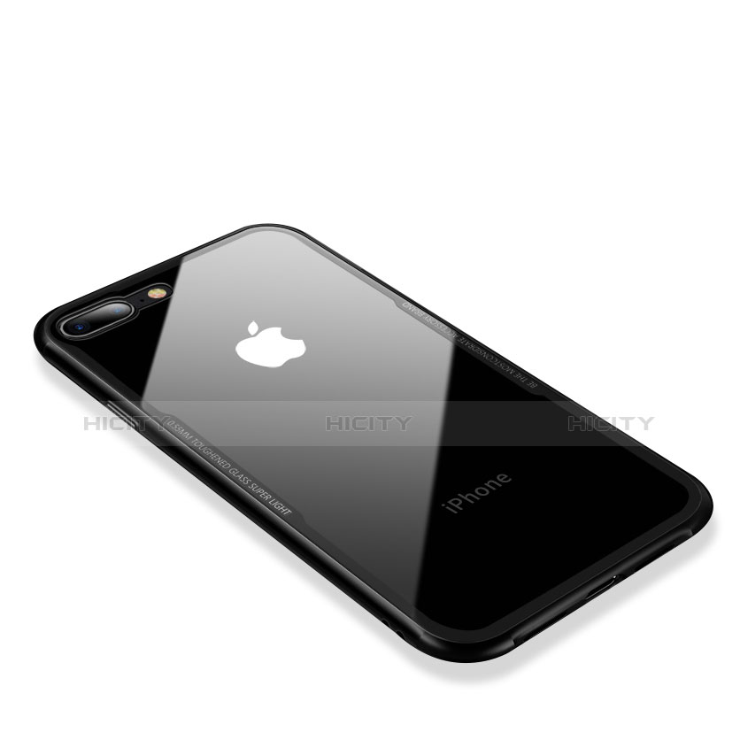 Custodia Silicone Trasparente Ultra Sottile Morbida A05 per Apple iPhone 8 Plus Nero