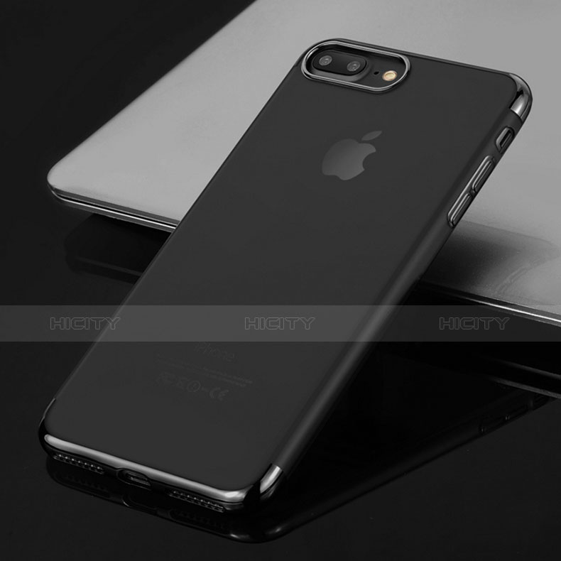 Custodia Silicone Trasparente Ultra Sottile Morbida A22 per Apple iPhone 7 Plus Nero