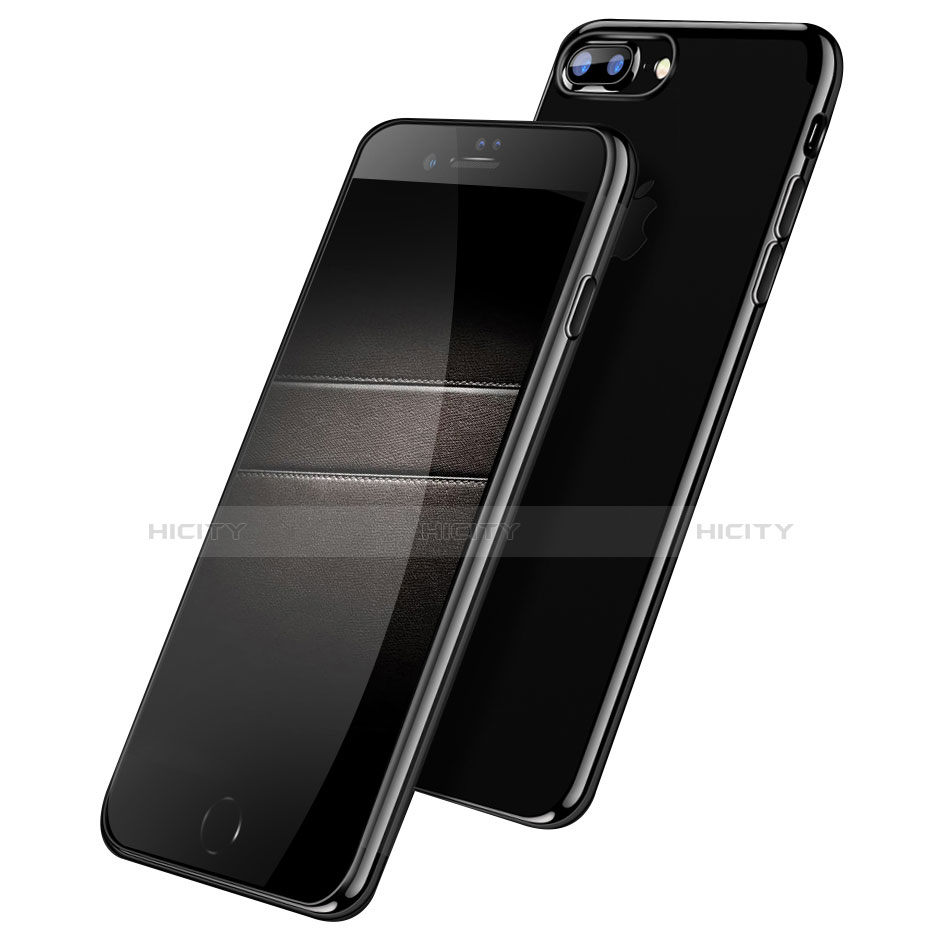 Custodia Silicone Trasparente Ultra Sottile Morbida A22 per Apple iPhone 8 Plus Nero