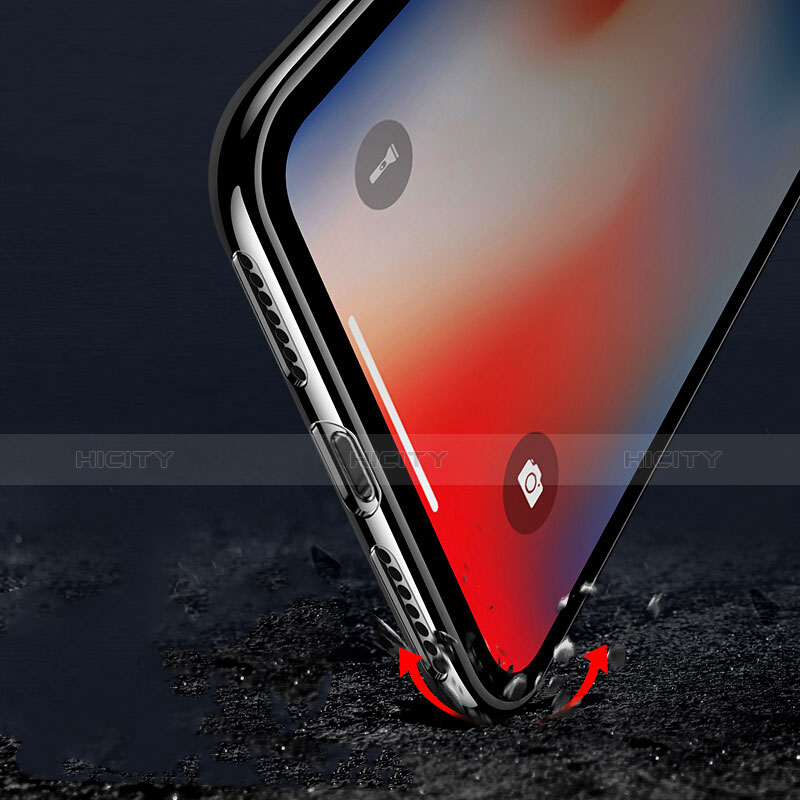 Custodia Silicone Trasparente Ultra Sottile Morbida C11 per Apple iPhone Xs Nero