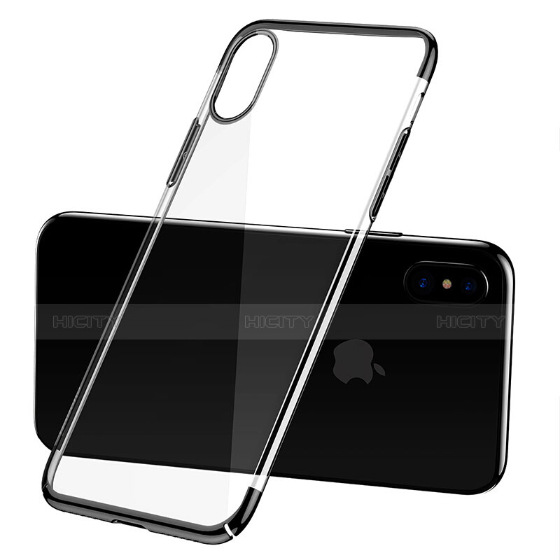 Custodia Silicone Trasparente Ultra Sottile Morbida C16 per Apple iPhone Xs Max Nero