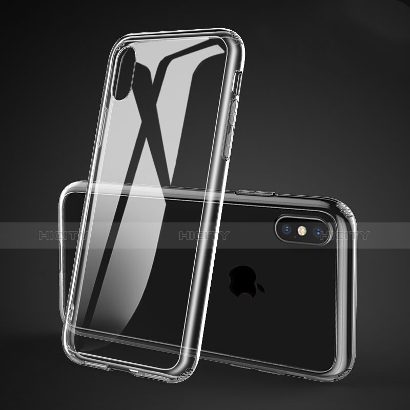 Custodia Silicone Trasparente Ultra Sottile Morbida C21 per Apple iPhone X Chiaro