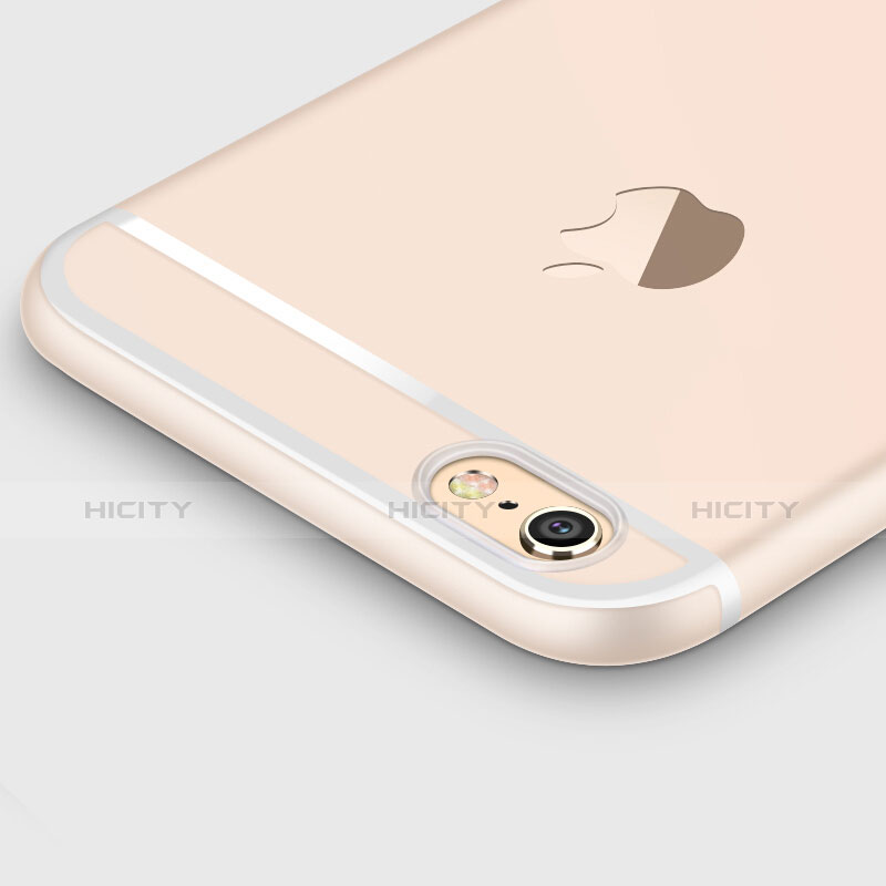 Custodia Silicone Trasparente Ultra Sottile Morbida con Anello Supporto per Apple iPhone 6S Chiaro