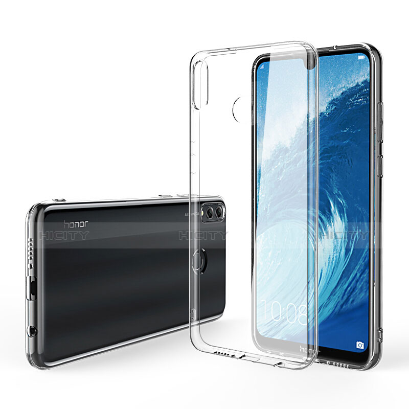 Custodia Silicone Trasparente Ultra Sottile Morbida con Pellicola Protettiva per Huawei Honor 8X Max Chiaro