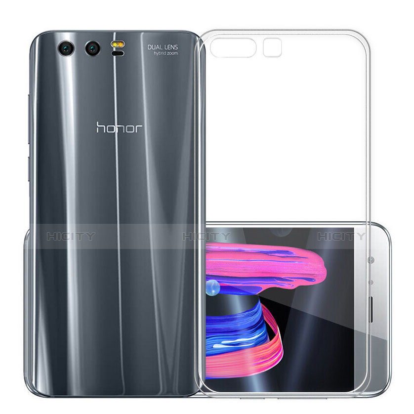 Custodia Silicone Trasparente Ultra Sottile Morbida con Pellicola Protettiva per Huawei Honor 9 Grigio