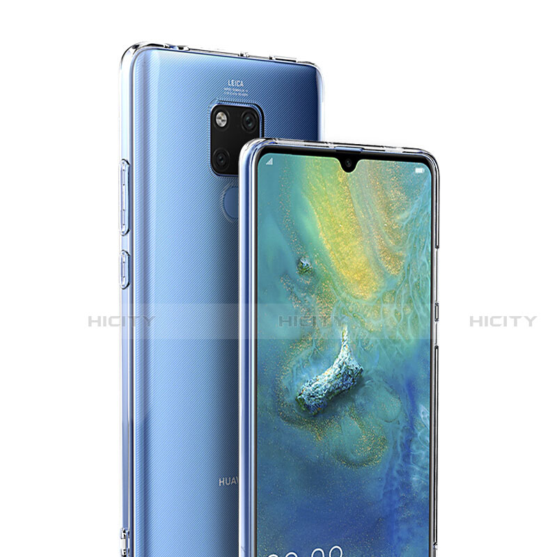 Custodia Silicone Trasparente Ultra Sottile Morbida con Pellicola Protettiva per Huawei Mate 20 X 5G Chiaro