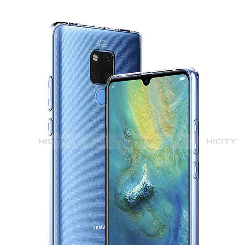 Custodia Silicone Trasparente Ultra Sottile Morbida con Pellicola Protettiva per Huawei Mate 20 X 5G Chiaro