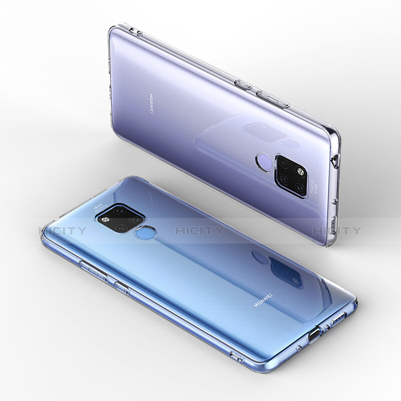 Custodia Silicone Trasparente Ultra Sottile Morbida con Pellicola Protettiva per Huawei Mate 20 X Chiaro