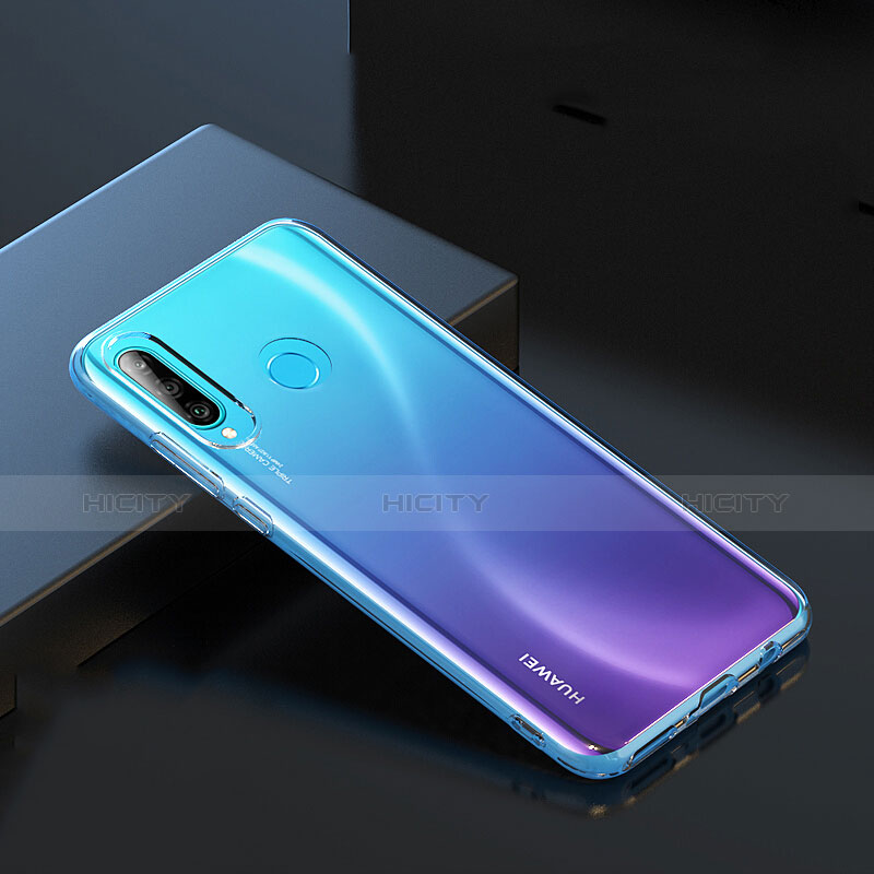 Custodia Silicone Trasparente Ultra Sottile Morbida con Pellicola Protettiva per Huawei P30 Lite New Edition Chiaro