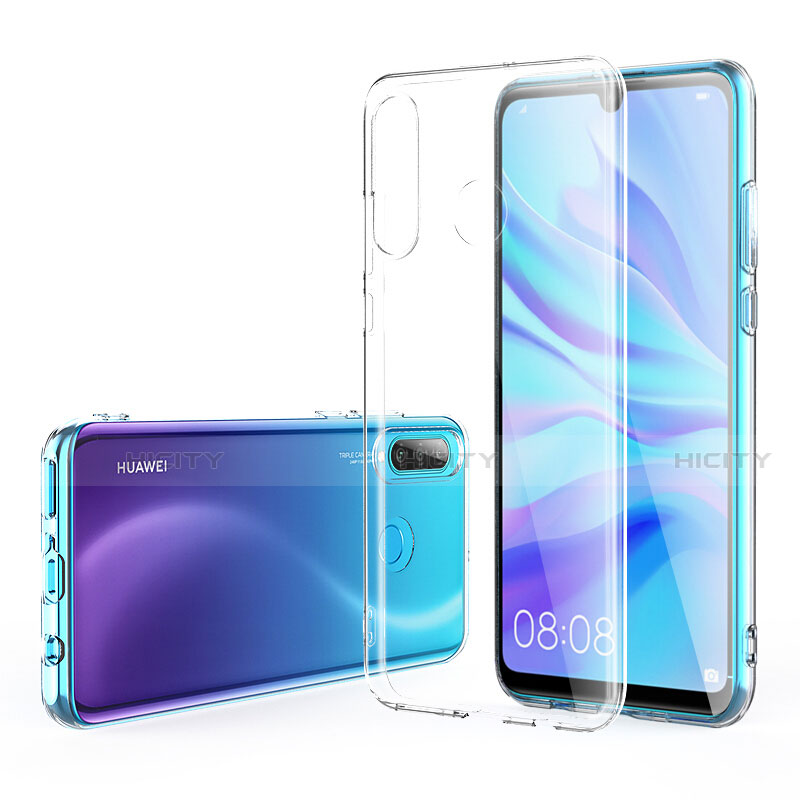 Custodia Silicone Trasparente Ultra Sottile Morbida con Pellicola Protettiva per Huawei P30 Lite XL Chiaro