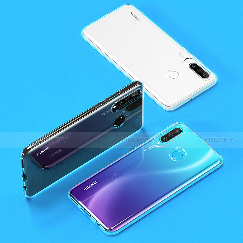 Custodia Silicone Trasparente Ultra Sottile Morbida con Pellicola Protettiva per Huawei P30 Lite XL Chiaro