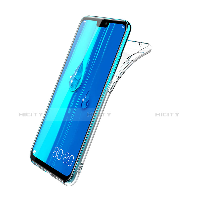 Custodia Silicone Trasparente Ultra Sottile Morbida con Pellicola Protettiva per Huawei Y9 (2019) Chiaro