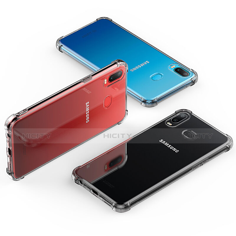 Custodia Silicone Trasparente Ultra Sottile Morbida con Pellicola Protettiva per Samsung Galaxy A6s Chiaro