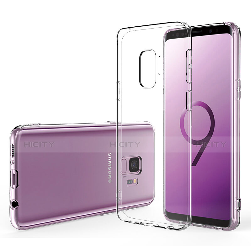 Custodia Silicone Trasparente Ultra Sottile Morbida con Pellicola Protettiva per Samsung Galaxy S9 Chiaro