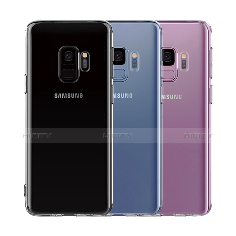 Custodia Silicone Trasparente Ultra Sottile Morbida con Pellicola Protettiva per Samsung Galaxy S9 Chiaro