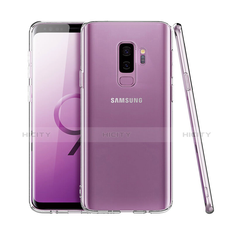 Custodia Silicone Trasparente Ultra Sottile Morbida con Pellicola Protettiva per Samsung Galaxy S9 Plus Chiaro