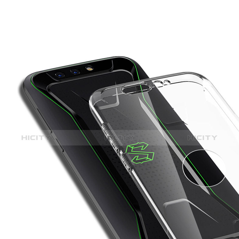 Custodia Silicone Trasparente Ultra Sottile Morbida con Pellicola Protettiva per Xiaomi Black Shark Chiaro