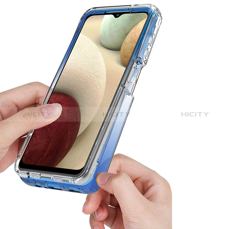 Custodia Silicone Trasparente Ultra Sottile Morbida Cover Fronte e Retro 360 Gradi Sfumato JX1 per Samsung Galaxy A12