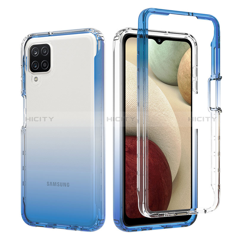 Custodia Silicone Trasparente Ultra Sottile Morbida Cover Fronte e Retro 360 Gradi Sfumato JX1 per Samsung Galaxy A12 Nacho