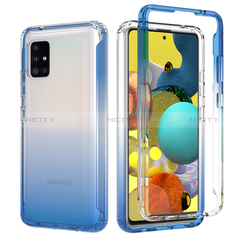 Custodia Silicone Trasparente Ultra Sottile Morbida Cover Fronte e Retro 360 Gradi Sfumato JX1 per Samsung Galaxy A51 4G