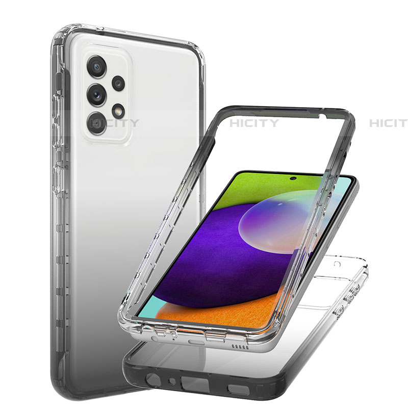 Custodia Silicone Trasparente Ultra Sottile Morbida Cover Fronte e Retro 360 Gradi Sfumato JX1 per Samsung Galaxy A52 5G