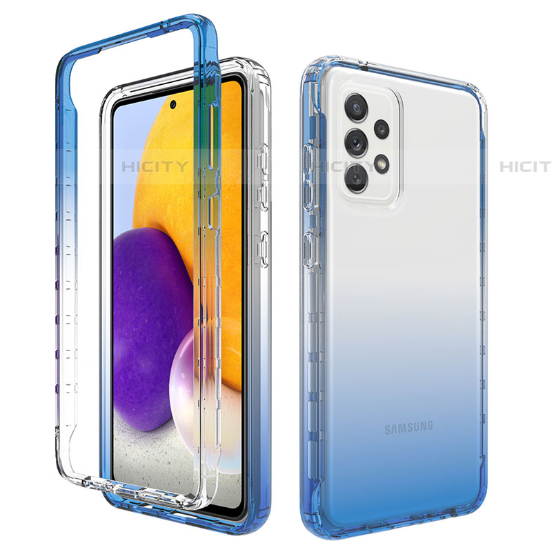 Custodia Silicone Trasparente Ultra Sottile Morbida Cover Fronte e Retro 360 Gradi Sfumato JX1 per Samsung Galaxy A72 5G