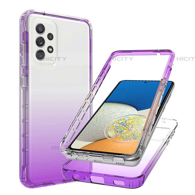 Custodia Silicone Trasparente Ultra Sottile Morbida Cover Fronte e Retro 360 Gradi Sfumato JX1 per Samsung Galaxy A73 5G