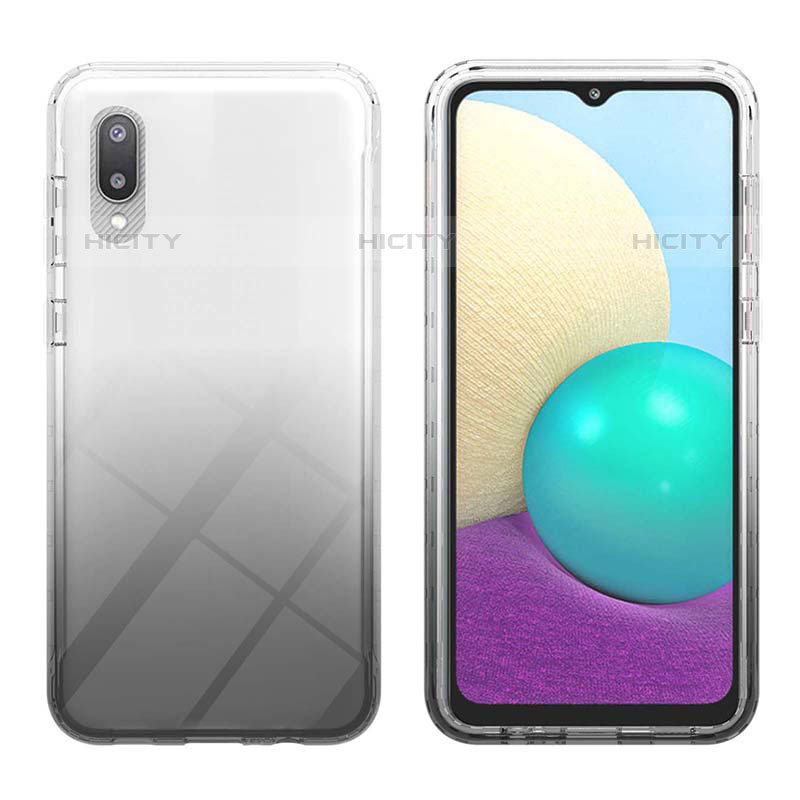 Custodia Silicone Trasparente Ultra Sottile Morbida Cover Fronte e Retro 360 Gradi Sfumato JX1 per Samsung Galaxy M02