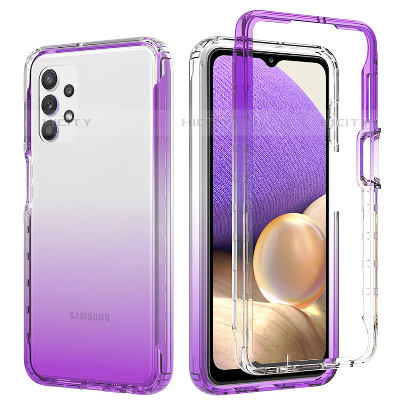 Custodia Silicone Trasparente Ultra Sottile Morbida Cover Fronte e Retro 360 Gradi Sfumato JX1 per Samsung Galaxy M32 5G