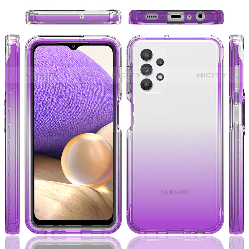 Custodia Silicone Trasparente Ultra Sottile Morbida Cover Fronte e Retro 360 Gradi Sfumato JX1 per Samsung Galaxy M32 5G