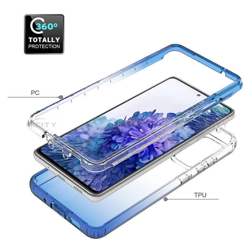 Custodia Silicone Trasparente Ultra Sottile Morbida Cover Fronte e Retro 360 Gradi Sfumato JX1 per Samsung Galaxy S20 Lite 5G