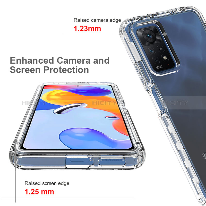 Custodia Silicone Trasparente Ultra Sottile Morbida Cover Fronte e Retro 360 Gradi Sfumato JX1 per Xiaomi Redmi Note 11 Pro 4G