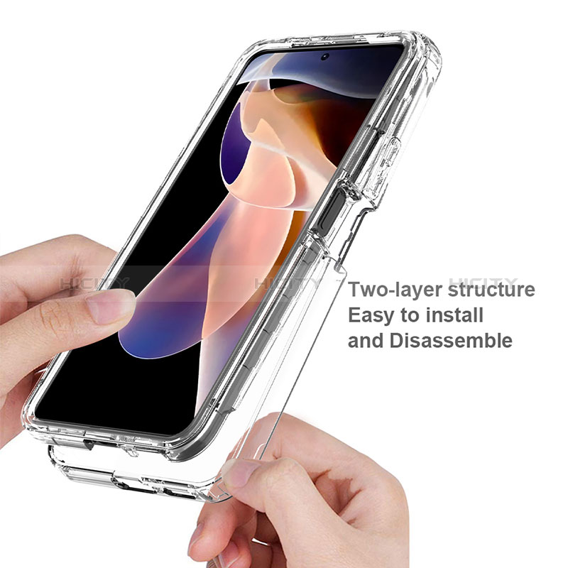 Custodia Silicone Trasparente Ultra Sottile Morbida Cover Fronte e Retro 360 Gradi Sfumato JX1 per Xiaomi Redmi Note 11 Pro+ Plus 5G