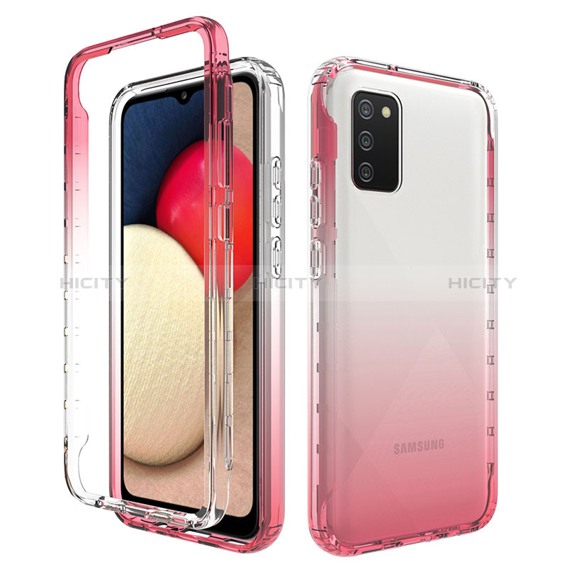 Custodia Silicone Trasparente Ultra Sottile Morbida Cover Fronte e Retro 360 Gradi Sfumato JX4 per Samsung Galaxy A02s