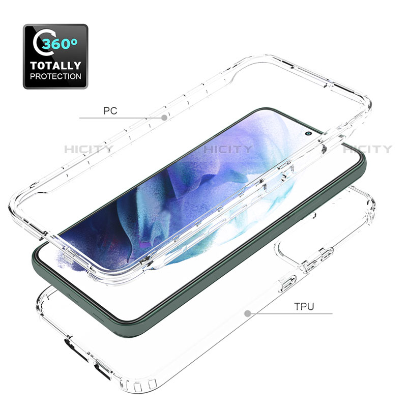 Custodia Silicone Trasparente Ultra Sottile Morbida Cover Fronte e Retro 360 Gradi Sfumato M01 per Samsung Galaxy S21 FE 5G